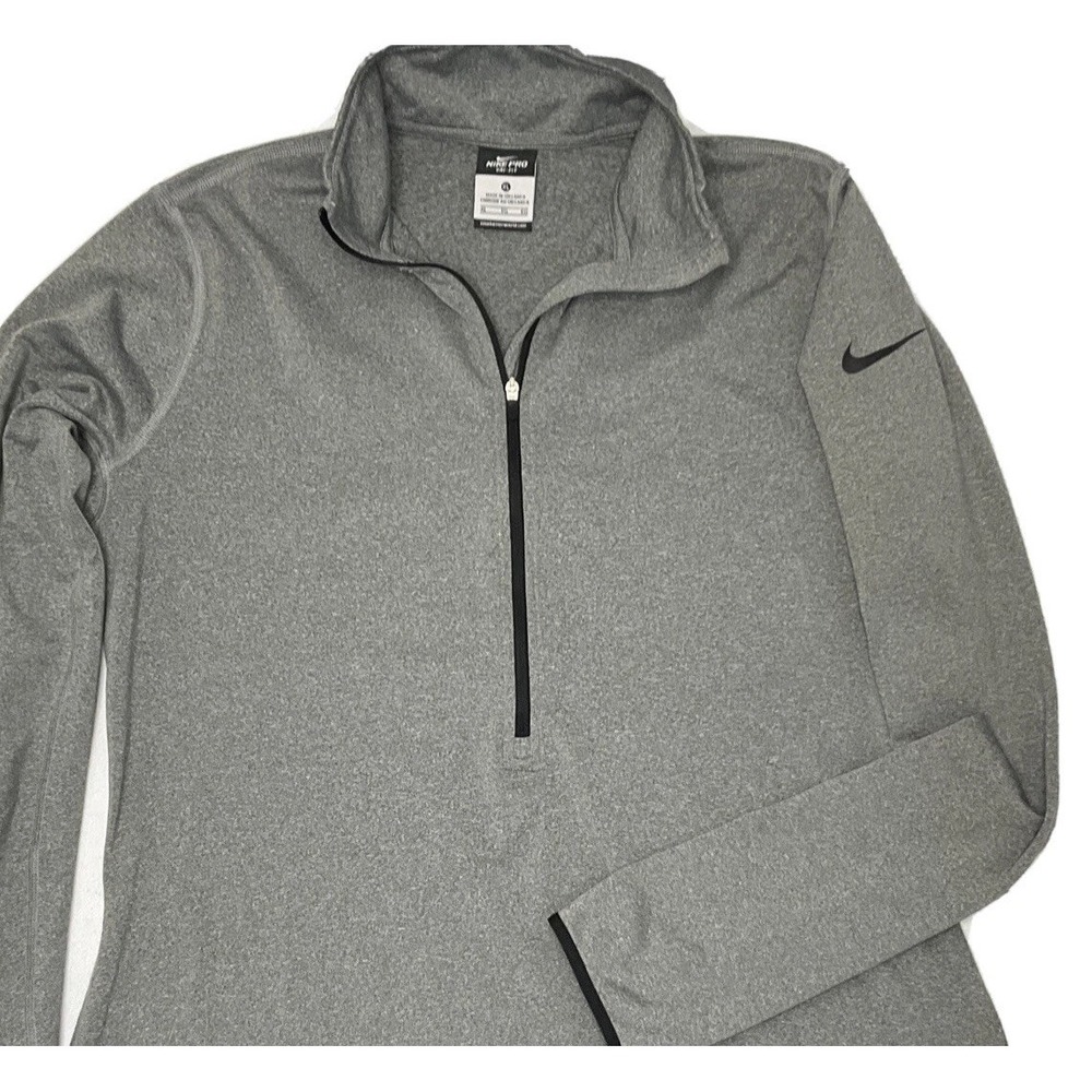 Nike Pro Hyperwarm Pullover Mens XL Half Zip 3.0 Jacket Training Thumbholes Top